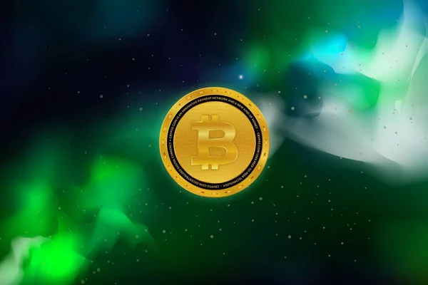 Images Bitcoin Logo Digital Background Illustrations — Stock Photo, Image