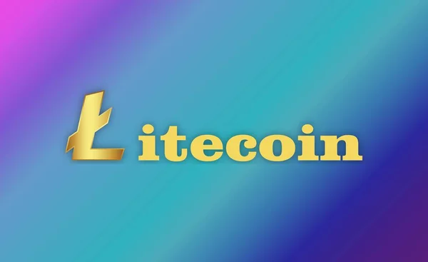 Vistas Moneda Virtual Litecoin Ilustración — Foto de Stock