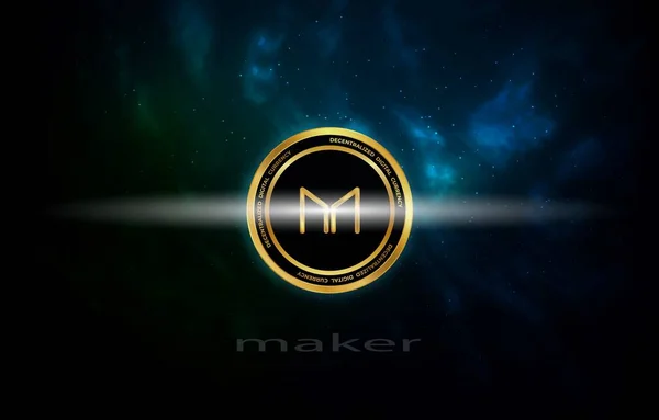 Maker Virtual Currency Images Illustration — Foto Stock