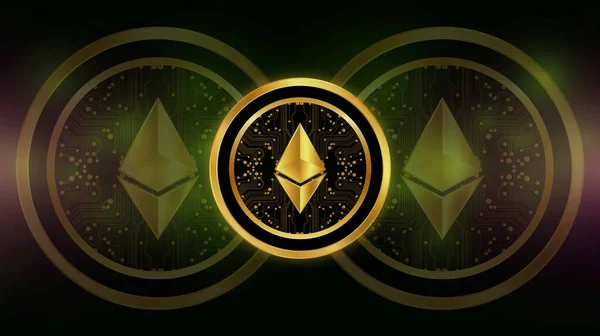 Ethereum Virtuális Valuta Képek Illusztrációk — Stock Fotó