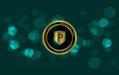 Pivx sanal para birimi resimleri. 3d illüstrasyon.