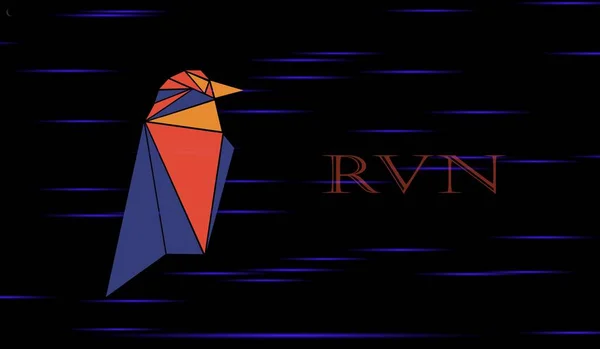 Ravencoin Virtual Currency Image Illustrations — Stock Photo, Image