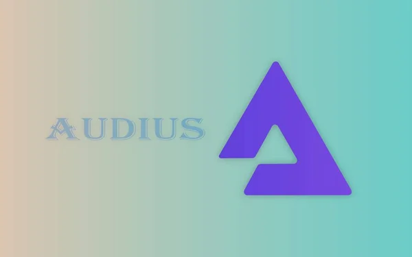 Audius Virtuell Valuta Bild Illustrationer — Stockfoto