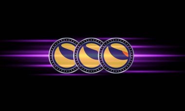 Terra sanal para biriminin dijital arkaplan görüntüsü. 3d illüstrasyon.