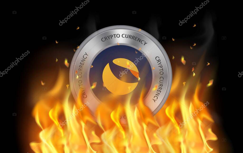Digital background image of the terra virtual currency. 3d illustration.