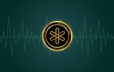 Sanal paralar ve logoları. Göçük sanal para birimi logosu. 3d illüstrasyon.