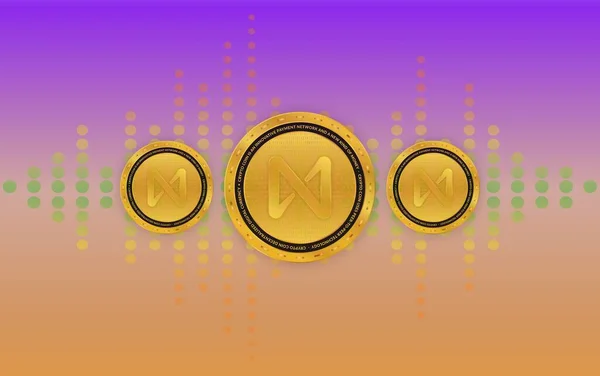 Protocol Coin Logo Digital Background Illustration Image — Stock Photo, Image