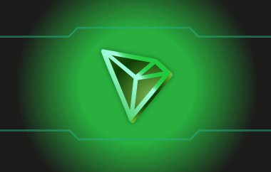 Tron sanal para birimi logosu. 3d illüstrasyon.