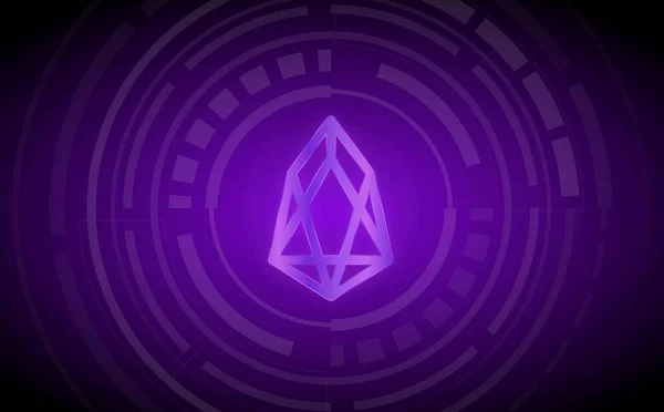 Eos Изображения Виртуальной Валюты Иллюстрации — стоковое фото