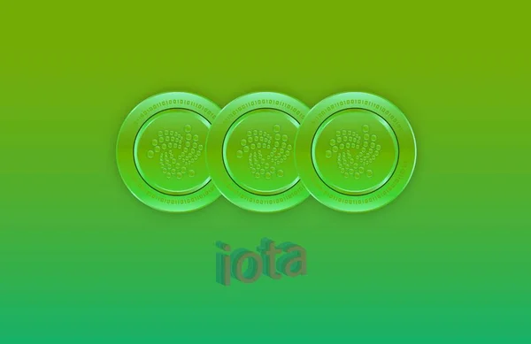 Views Iota Virtual Currency Illustration — Stock Photo, Image
