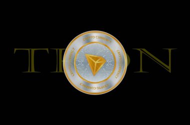Tron sanal para birimi logosu. 3d illüstrasyon.