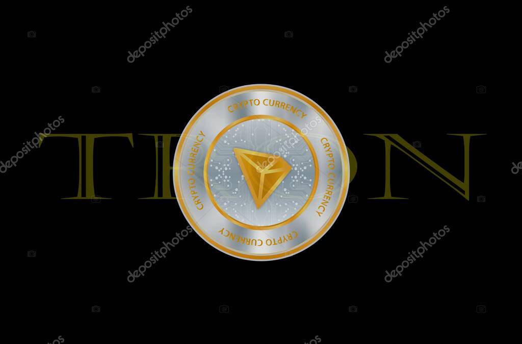 The tron virtual currency logo. 3d illustrations.