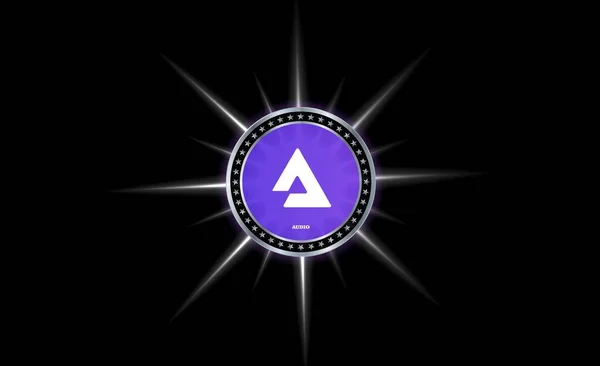 Audius Virtual Currency Image Illustrations — стоковое фото