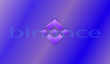 Binance sanal para birimi görüntüleri. 3d illüstrasyon.