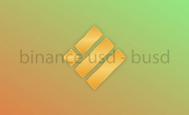 Binance usd-busd sanal para birimi resimleri. 3d illüstrasyon.