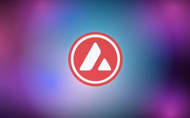 Çığ dijital arkaplanda sanal para birimi görüntüsü. 3d illüstrasyon.