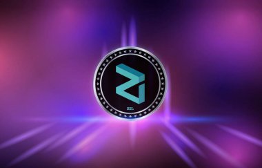 zilliqa sanal para birimi resimleri. 3d illüstrasyon.