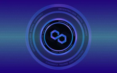 Çokgen sanal para birimi resimleri. 3d çizimler.