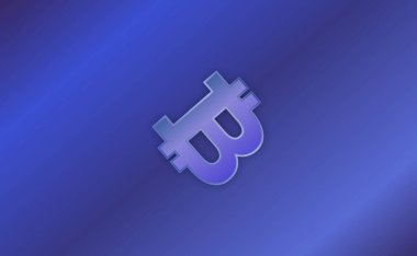 Dijital arkaplandaki bitcoin logosunun görüntüleri. 3d illüstrasyon.