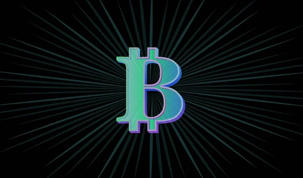 Imágenes Del Logotipo Bitcoin Sobre Fondo Digital Ilustraciones —  Fotos de Stock