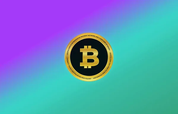 Immagini Del Logo Bitcoin Uno Sfondo Digitale Illustrazioni — Foto Stock