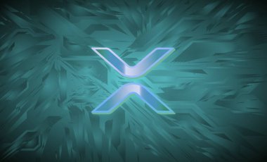 dalgalı sanal para birimi logosu. 3d illüstrasyon.