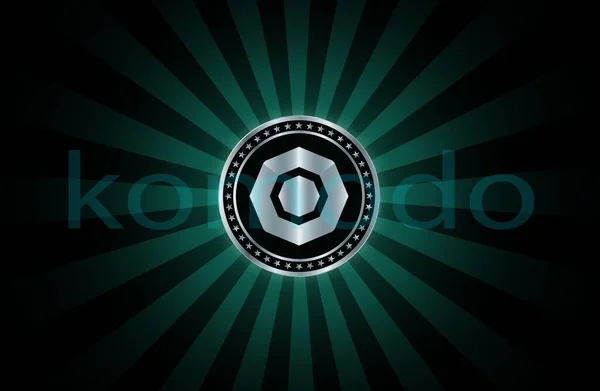 komodo virtual currency logo images. 3d illustrations.