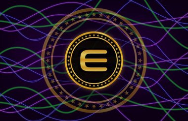 enjin sanal para biriminin dijital arkaplan görüntüsü. 3d illüstrasyon.