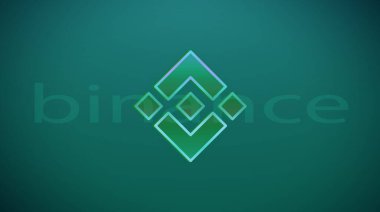 Binance sanal para birimi görüntüleri. 3d illüstrasyon.