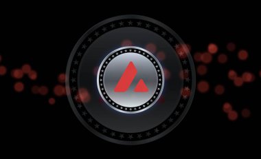 Çığ dijital arkaplanda sanal para birimi görüntüsü. 3d illüstrasyon.