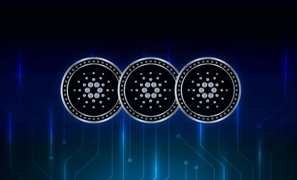 Изображения Виртуальной Валюты Cardano Иллюстрации — стоковое фото