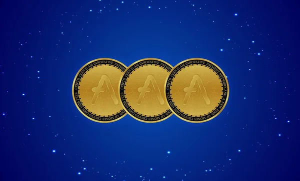 aave virtual currency image. 3d illustrations