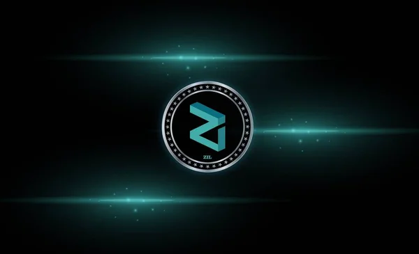 Zilliqa Virtual Currency Images Illustrations — Stock Photo, Image