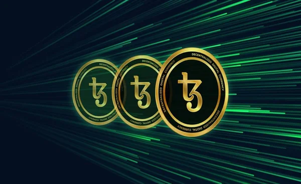 Tezos Virtual Currency Images Drawings — Stock Photo, Image