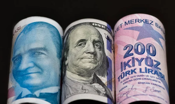 July 2022 Izmir Turkey Turkish Lira Dollar Photos Purpose Photo — 스톡 사진