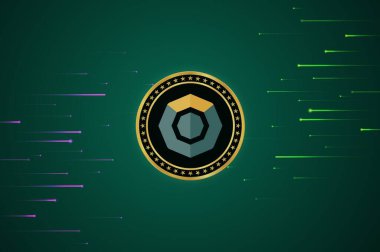 Komodo sanal para birimi logosu görüntüleri. 3d illüstrasyon.