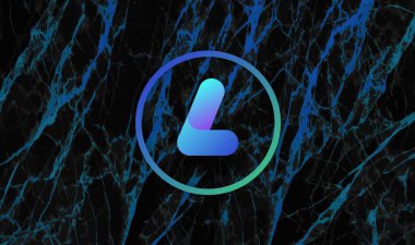 Largo sikkesi sanal para birimi logosudur. 3d illüstrasyon.