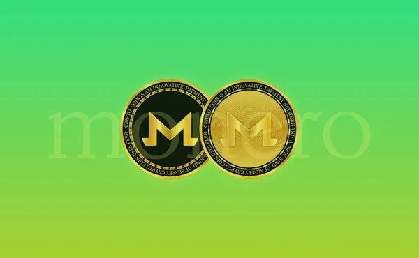 monero virtual currency images. 3d illustrations.