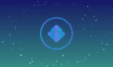 Dalgaların dijital bir arka planda sanal para biriminin görüntüsü. 3d illüstrasyon.