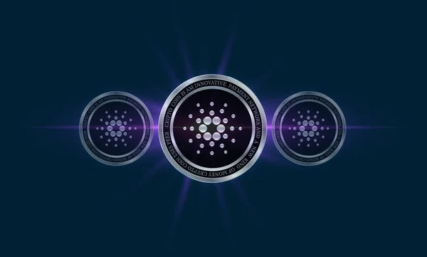 Cardano Ada Coin Cryptocurrency Trading Chart Background Banner Commerce Design — Fotografia de Stock