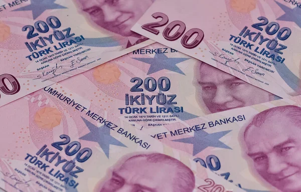 Verschillende Landenbankbiljetten Turkish Lira Foto — Stockfoto