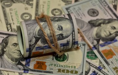 çeşitli ülke banknotları. dolar fotoğrafları..