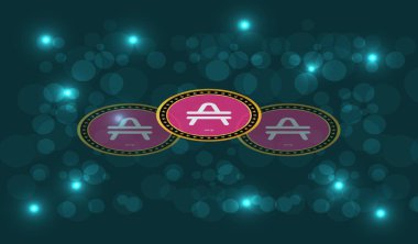 Sanal para birimi görüntüsü. 3d çizimler.