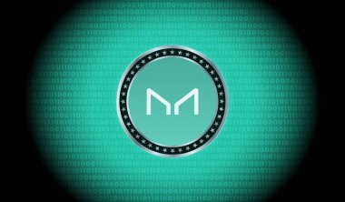 Sanal para makinesinin dijital arka plandaki görüntüsü. 3d illüstrasyon.