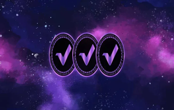 Логотип Віртуальної Валюти Ілюстрації — стокове фото