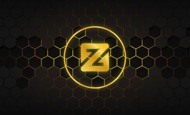 Zcoin sanal para birimi görüntüleri. 3d illüstrasyon