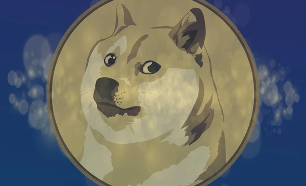 Doge Coin Virtual Currency Images Illustrations — Foto Stock