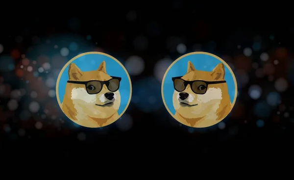 Doge Coin Virtual Currency Images Illustrations — Stockfoto