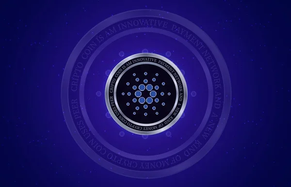 Cardano Ada Coin Cryptocurrency Trading Chart Background Banner Commerce Design — Stockfoto