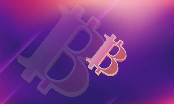 Bilder Bitcoin Logotypen Digital Bakgrund Illustrationer — Stockfoto